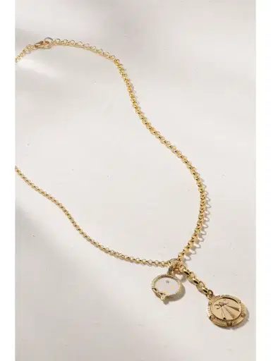 Foundrae Mind Body Soul Wholeness 18-karat Gold, Enamel And Diamond Necklace | Thumbnail 1 Foundrae Mind Body Soul Wholeness 18-karat Gold, Enamel And Diamond Necklace | Thumbnail 1