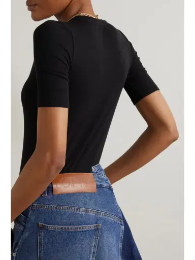 ATM Anthony Thomas Melillo Ribbed Stretch-modal T-shirt | Thumbnail 3 ATM Anthony Thomas Melillo Ribbed Stretch-modal T-shirt | Thumbnail 3