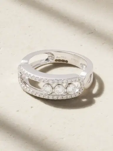 Messika Move Classic 18-karat White Gold Diamond Ring | Thumbnail 1 Messika Move Classic 18-karat White Gold Diamond Ring | Thumbnail 1