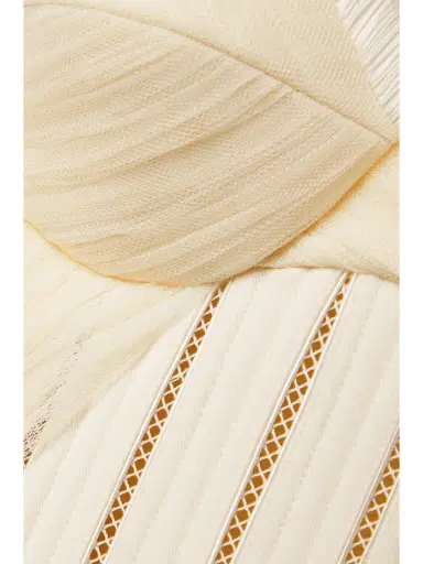 Danielle Frankel Anika Strapless Cotton-blend Twill, Tulle And Plissé-satin Bustier Top | Thumbnail 5 Danielle Frankel Anika Strapless Cotton-blend Twill, Tulle And Plissé-satin Bustier Top | Thumbnail 5