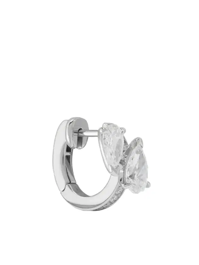 Serti Sur Vide 14-karat White Gold Diamond Single Earring Serti Sur Vide 14-karat White Gold Diamond Single Earring