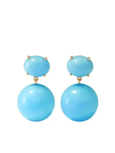 Irene Neuwirth Gumball 18-karat Gold Turquoise Earrings | Thumbnail 1 Irene Neuwirth Gumball 18-karat Gold Turquoise Earrings | Thumbnail 1