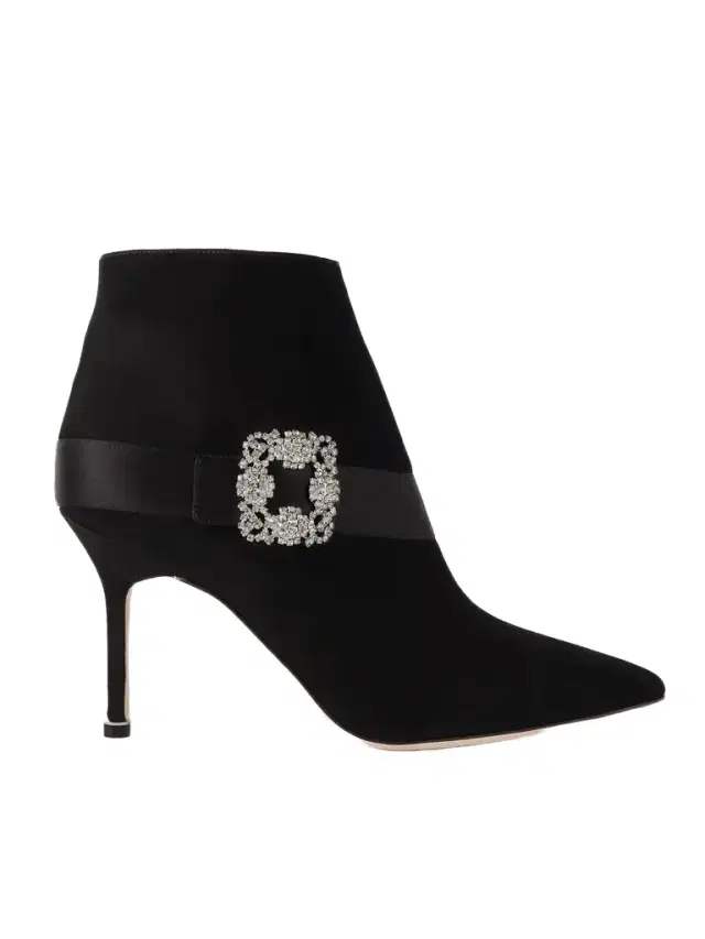 Plinianu 90 Crystal-embellished Satin-trimmed Suede Ankle Boots Plinianu 90 Crystal-embellished Satin-trimmed Suede Ankle Boots