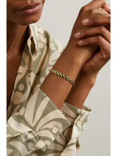 Sydney Evan Large 14-karat Gold Emerald Tennis Bracelet | Thumbnail 2 Sydney Evan Large 14-karat Gold Emerald Tennis Bracelet | Thumbnail 2