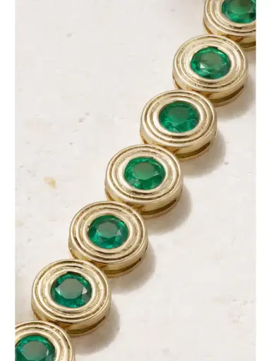 Sydney Evan Large 14-karat Gold Emerald Tennis Bracelet | Thumbnail 4 Sydney Evan Large 14-karat Gold Emerald Tennis Bracelet | Thumbnail 4