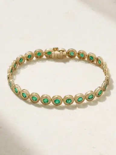 Sydney Evan Large 14-karat Gold Emerald Tennis Bracelet | Thumbnail 1 Sydney Evan Large 14-karat Gold Emerald Tennis Bracelet | Thumbnail 1