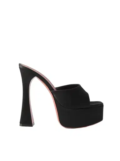 Amina Muaddi Dalida Satin Platform Mules | Thumbnail 1 Amina Muaddi Dalida Satin Platform Mules | Thumbnail 1