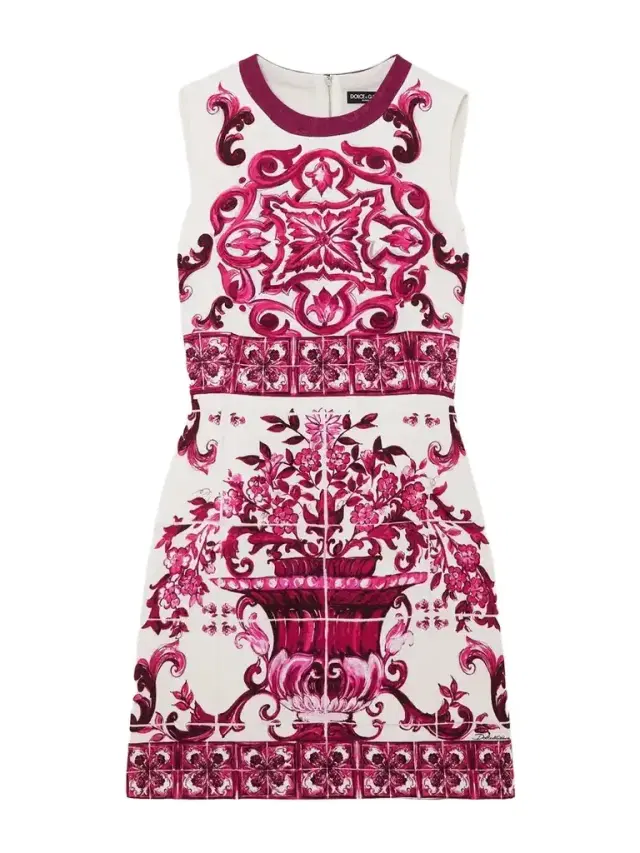 Maiolica Printed Cotton-blend Jacquard Mini Dress