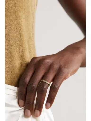 Sydney Evan Marquis Eternity 14-karat Gold Emerald Ring | Thumbnail 2 Sydney Evan Marquis Eternity 14-karat Gold Emerald Ring | Thumbnail 2