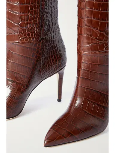 Paris Texas Stiletto 85 Croc-effect Leather Knee Boots | Thumbnail 4 Paris Texas Stiletto 85 Croc-effect Leather Knee Boots | Thumbnail 4