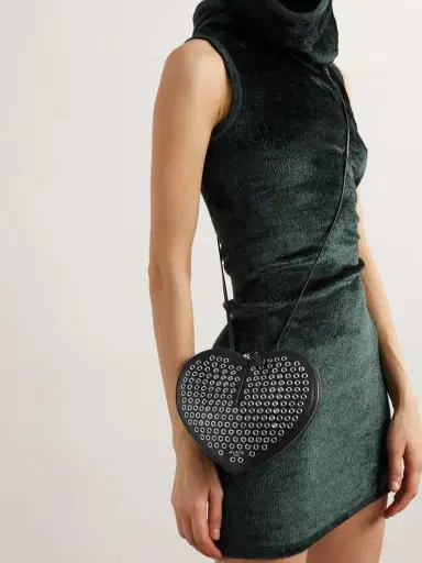 Alaïa Le Coeur Eyelet-embellished Leather Shoulder Bag - - One size | Thumbnail 2 Alaïa Le Coeur Eyelet-embellished Leather Shoulder Bag - - One size | Thumbnail 2