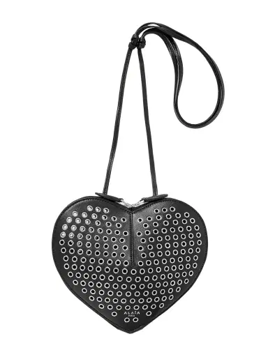 Alaïa Le Coeur Eyelet-embellished Leather Shoulder Bag - - One size | Thumbnail 1 Alaïa Le Coeur Eyelet-embellished Leather Shoulder Bag - - One size | Thumbnail 1