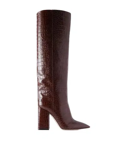 Paris Texas Anja Croc-effect Leather Knee Boots | Thumbnail 1 Paris Texas Anja Croc-effect Leather Knee Boots | Thumbnail 1