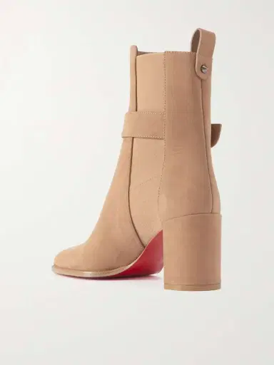 Christian Louboutin Cl 70 Logo-embellished Buckled Nubuck Chelsea Boots | Thumbnail 3 Christian Louboutin Cl 70 Logo-embellished Buckled Nubuck Chelsea Boots | Thumbnail 3