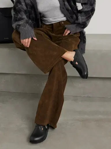 Birkenstock Boston Suede-trimmed Leather Clogs | Thumbnail 2 Birkenstock Boston Suede-trimmed Leather Clogs | Thumbnail 2