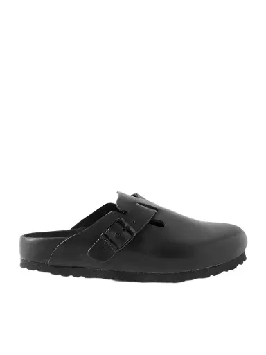 Birkenstock Boston Suede-trimmed Leather Clogs | Thumbnail 1 Birkenstock Boston Suede-trimmed Leather Clogs | Thumbnail 1