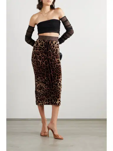 Dolce & Gabbana Leopard-print Cotton-blend Chenille Midi Skirt | Thumbnail 2 Dolce & Gabbana Leopard-print Cotton-blend Chenille Midi Skirt | Thumbnail 2