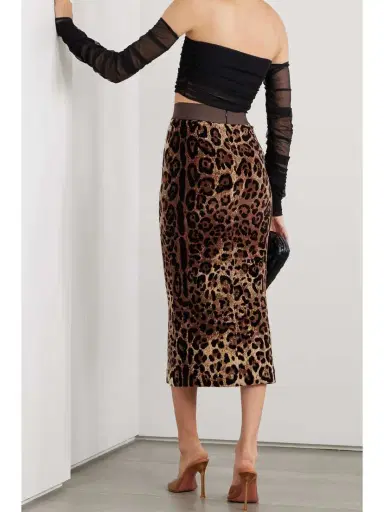 Dolce & Gabbana Leopard-print Cotton-blend Chenille Midi Skirt | Thumbnail 3 Dolce & Gabbana Leopard-print Cotton-blend Chenille Midi Skirt | Thumbnail 3