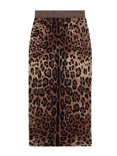 Dolce & Gabbana Leopard-print Cotton-blend Chenille Midi Skirt | Thumbnail 1 Dolce & Gabbana Leopard-print Cotton-blend Chenille Midi Skirt | Thumbnail 1