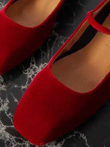 aeyde Uma Velvet Mary Jane Ballet Flats | Thumbnail 4 aeyde Uma Velvet Mary Jane Ballet Flats | Thumbnail 4