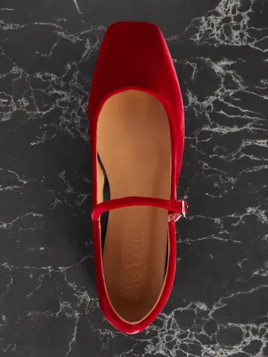 aeyde Uma Velvet Mary Jane Ballet Flats | Thumbnail 5 aeyde Uma Velvet Mary Jane Ballet Flats | Thumbnail 5