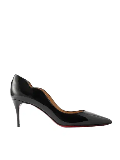 Christian Louboutin Hot Chick 70 Scalloped Patent-leather Pumps | Thumbnail 1 Christian Louboutin Hot Chick 70 Scalloped Patent-leather Pumps | Thumbnail 1