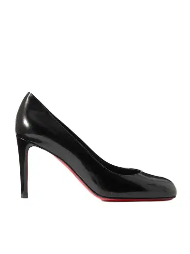 Christian Louboutin Pumppie 85 Glossed-leather Pumps | Thumbnail 1 Christian Louboutin Pumppie 85 Glossed-leather Pumps | Thumbnail 1