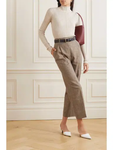 Loro Piana Wybie Cropped Pleated Linen-blend Wide-leg Pants | Thumbnail 2 Loro Piana Wybie Cropped Pleated Linen-blend Wide-leg Pants | Thumbnail 2