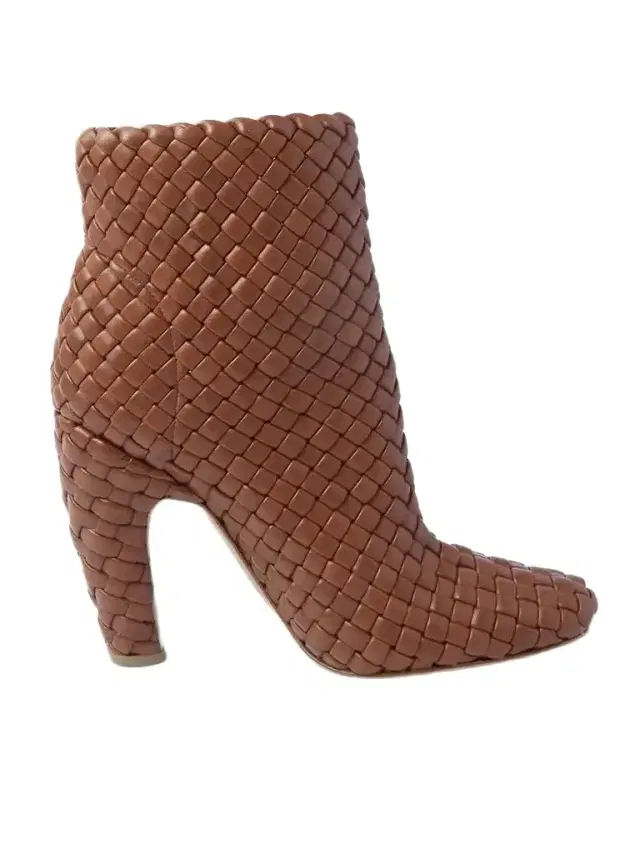 Mini Lido Intrecciato Leather Ankle Boots Mini Lido Intrecciato Leather Ankle Boots