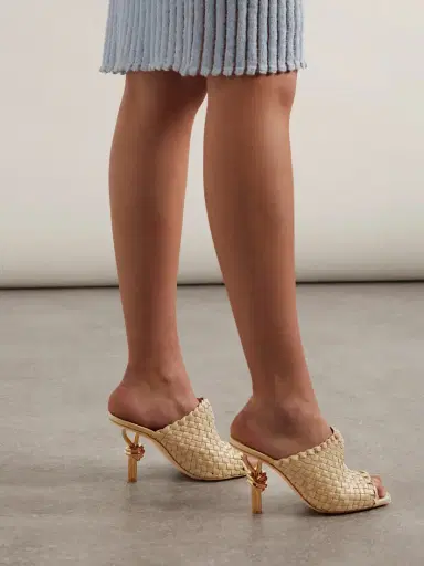 Bottega Veneta Knot Embellished Intrecciato Leather Mules | Thumbnail 2 Bottega Veneta Knot Embellished Intrecciato Leather Mules | Thumbnail 2
