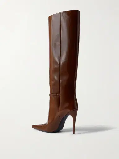 Saint Laurent Vendôme Buckled Glossed-leather Knee Boots | Thumbnail 3 Saint Laurent Vendôme Buckled Glossed-leather Knee Boots | Thumbnail 3