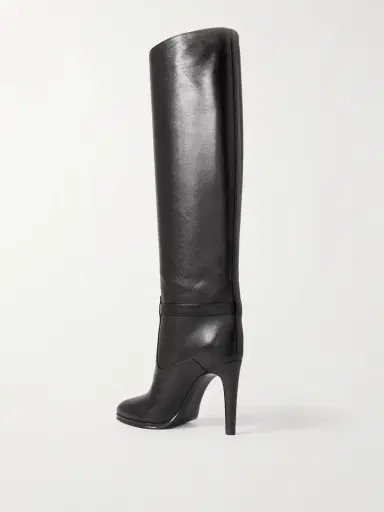 Saint Laurent Diane Logo-embellished Leather Knee Boots | Thumbnail 3 Saint Laurent Diane Logo-embellished Leather Knee Boots | Thumbnail 3