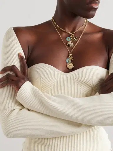 Foundrae 18-karat Gold, Enamel And Diamond Necklace | Thumbnail 5 Foundrae 18-karat Gold, Enamel And Diamond Necklace | Thumbnail 5