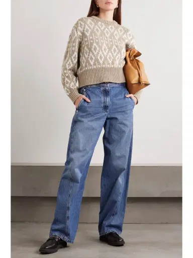 Brunello Cucinelli Sequin-embellished Fair Isle Cashmere Sweater | Thumbnail 2 Brunello Cucinelli Sequin-embellished Fair Isle Cashmere Sweater | Thumbnail 2