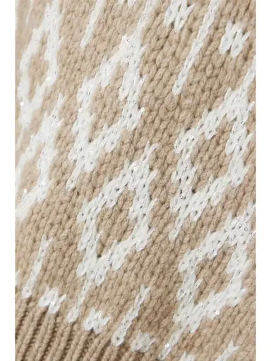 Brunello Cucinelli Sequin-embellished Fair Isle Cashmere Sweater | Thumbnail 4 Brunello Cucinelli Sequin-embellished Fair Isle Cashmere Sweater | Thumbnail 4