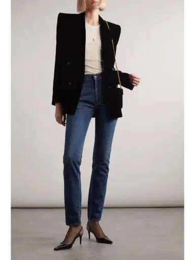 Saint Laurent Cassandre Embroidered Ribbed Wool Tank | Thumbnail 2 Saint Laurent Cassandre Embroidered Ribbed Wool Tank | Thumbnail 2
