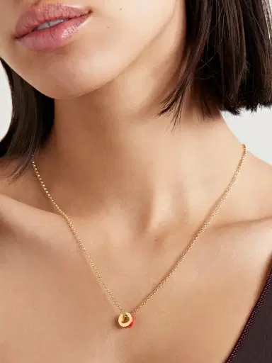 Foundrae Strength Heart Beat 18-karat Gold Enamel Necklace | Thumbnail 2 Foundrae Strength Heart Beat 18-karat Gold Enamel Necklace | Thumbnail 2