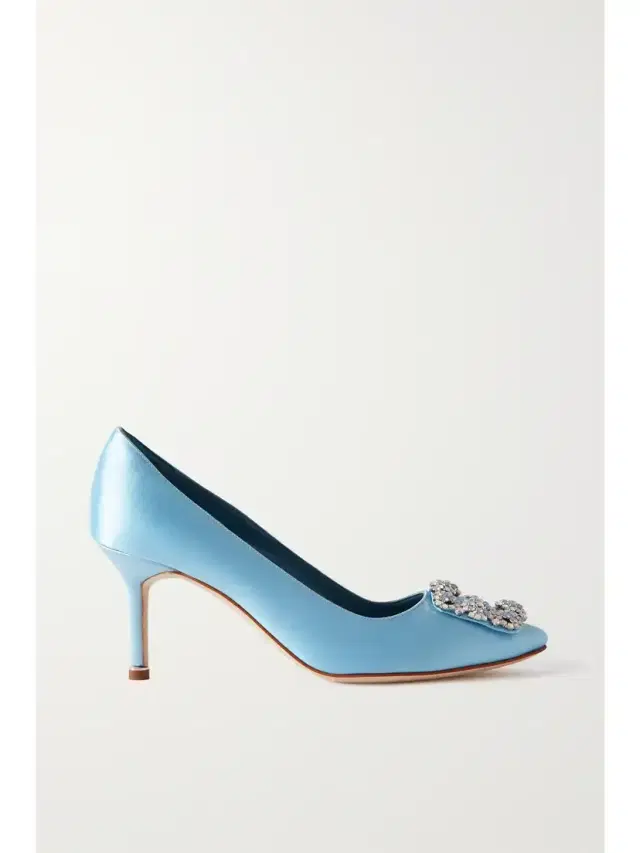Hangisi Opal 70 Crystal-embellished Satin Pumps