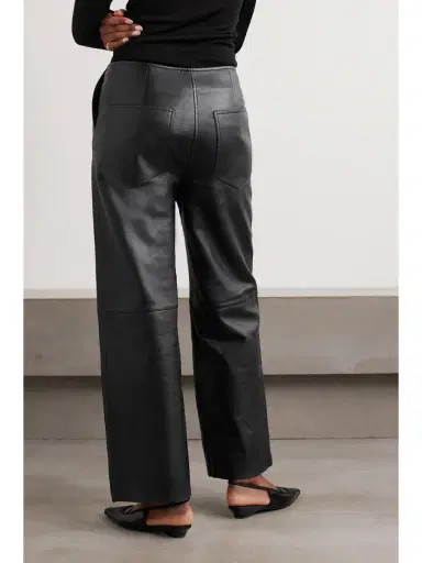 TOTEME + Net Sustain Paneled Leather Wide-leg Pants | Thumbnail 3 TOTEME + Net Sustain Paneled Leather Wide-leg Pants | Thumbnail 3