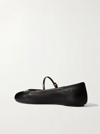 Gianvito Rossi Carla Leather Mary Jane Ballet Flats | Thumbnail 3 Gianvito Rossi Carla Leather Mary Jane Ballet Flats | Thumbnail 3
