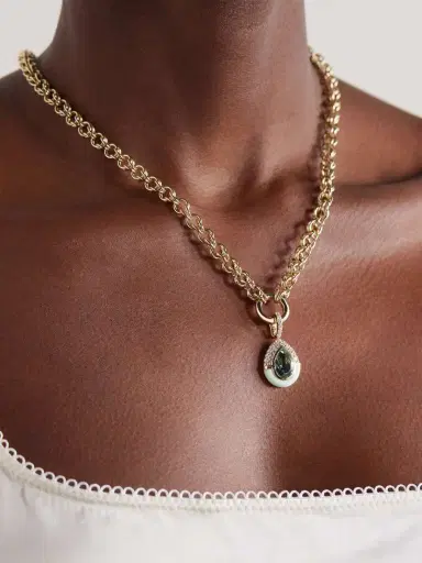 Mason and Books Droplet 14-karat Gold Opal, Prasiolite And Diamond Necklace | Thumbnail 2 Mason and Books Droplet 14-karat Gold Opal, Prasiolite And Diamond Necklace | Thumbnail 2