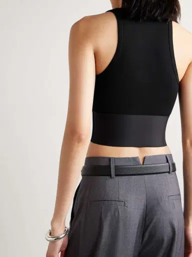 Alexander Wang Cropped Stretch-knit Tank - x large | Thumbnail 3 Alexander Wang Cropped Stretch-knit Tank - x large | Thumbnail 3