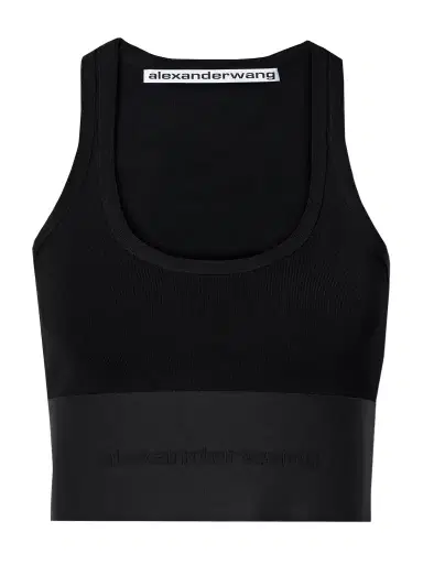 Alexander Wang Cropped Stretch-knit Tank - x large | Thumbnail 1 Alexander Wang Cropped Stretch-knit Tank - x large | Thumbnail 1