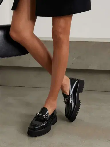 Gucci Sylke Horsebit-detailed Leather Loafers | Thumbnail 2 Gucci Sylke Horsebit-detailed Leather Loafers | Thumbnail 2