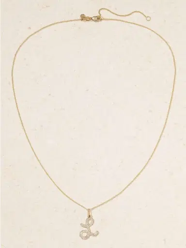 Sydney Evan Initial 14-karat Gold Diamond Necklace | Thumbnail 4 Sydney Evan Initial 14-karat Gold Diamond Necklace | Thumbnail 4