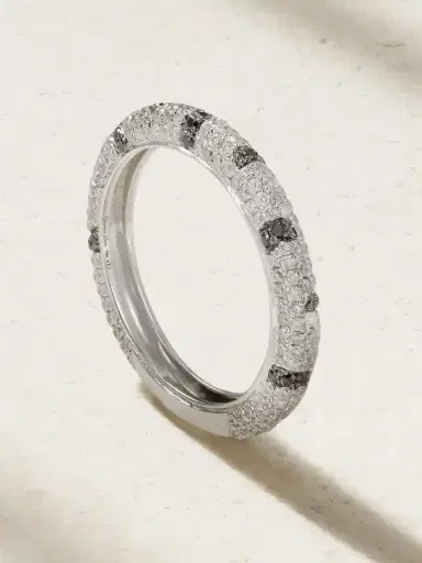 Yvonne Léon Mini Alliance Zebre 18-karat White Gold Diamond Ring | Thumbnail 1 Yvonne Léon Mini Alliance Zebre 18-karat White Gold Diamond Ring | Thumbnail 1