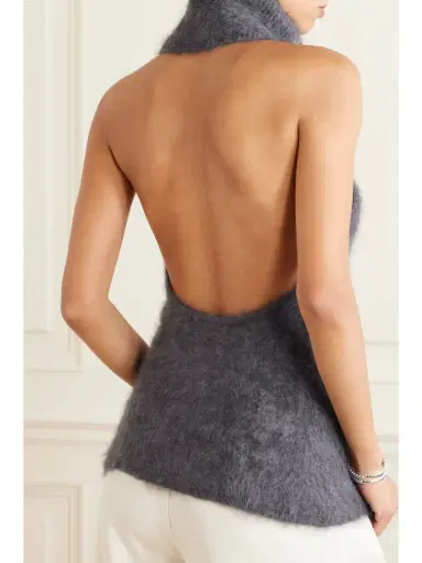 Lisa Yang Lauretta Brushed Cashmere Turtleneck Tank | Thumbnail 4 Lisa Yang Lauretta Brushed Cashmere Turtleneck Tank | Thumbnail 4