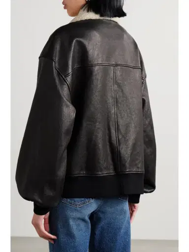 Khaite Shellar Shearling-trimmed Leather Jacket | Thumbnail 4 Khaite Shellar Shearling-trimmed Leather Jacket | Thumbnail 4