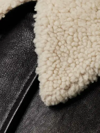 Khaite Shellar Shearling-trimmed Leather Jacket | Thumbnail 5 Khaite Shellar Shearling-trimmed Leather Jacket | Thumbnail 5