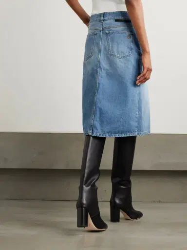 Stella McCartney + Net Sustain Chain-embellished Denim Midi Skirt | Thumbnail 4 Stella McCartney + Net Sustain Chain-embellished Denim Midi Skirt | Thumbnail 4
